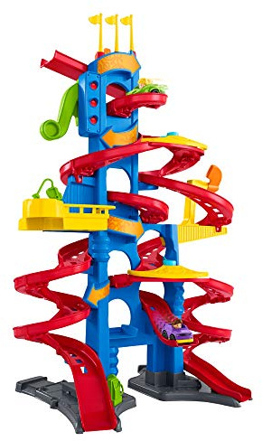 Fisher-Price Little People Skyway Città Trasformabile, Playset Pista con Due Veicoli Wheelies Inclusi, Giocattolo 1+ Anni, FXK60