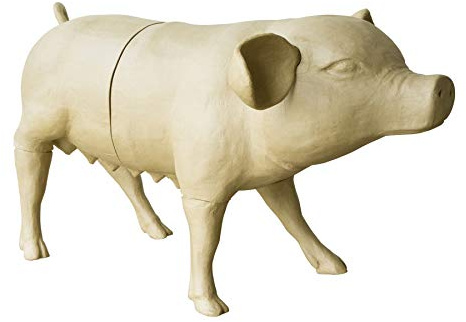 Décopatch - Ref XLA35C - Pig - Extra Large Papier Mache Object to Decorate - 127 x 74 x 72cm - Decorate with Décopatch Papers & PaperPatch Glue, Glitter, Paints