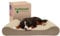 Furhaven Riesiges kühlendes Gel-Schaumstoff-Hundebett, Mikrosamt, Luxus-Liege, mit abnehmbarem, waschbarem Bezug, Ton, riesig (XXX-Large)