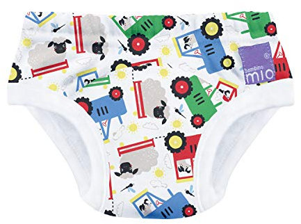 Bambino Mio Toddler Reusable Potty Training Pants, 3-4 Years, Farmer Friends, Boys and Girls, for Baby