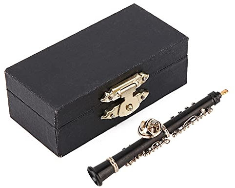 FTVOGUE Mini Pin Brosche Elegante Oboe Form Design Musikinstrument Handwerk Kleidung Dekoration Geschenk