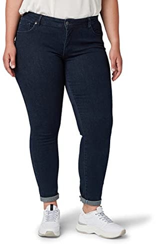 TOM TAILOR Damen 1013516 Plussize Skinny Jeans Mit Stretch, 10133 - Dark Dye Dlue Denim, 48 EU