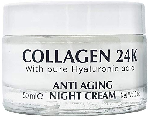 DELFANTI MILANO - COLLAGEN 24K, Anti-Aging-Nacht-Gesichtscreme, Anti-Aging-Nachtcreme, Made in Italy 50 ml