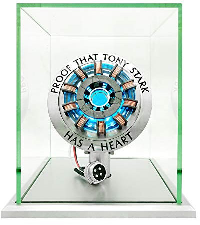 Lonyiabbi Iron Man Arc Reactor Iron Man Giocattolo MK2 1: 1, Prodotto finito USB Fai-da-Te, induzione delle Vibrazioni, Luce LED, interfaccia USB, Regali Giocattolo (con vetrina)