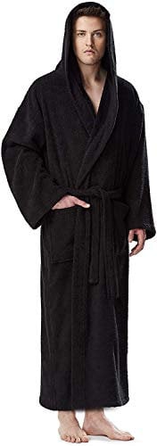 Arus Albornoz con capucha para hombre, extra alto, tamaño hombre: L alto, tamaño unisex: L-XL alto, Negro
