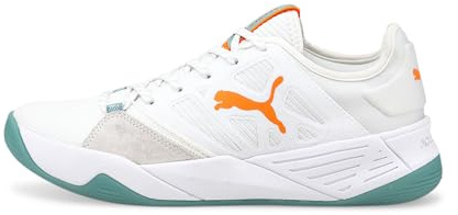 PUMA Unisex Accelerate Turbo Nitro W+ Hallen-Pumps, Puma Weiß Neon Zitrus Nimbus Wolke Porzellan, 42 EU