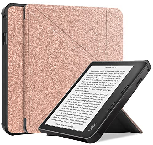 STAECAS Antichoc Housse pour KOBO Sage Coque - Étui pour KOBO Sage 8 Liseuse eBook Housse avec Support Pliant Housse Protection Coque (Or)