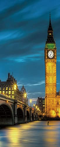 A.Monamour 3D Door Stickers for Interior Doors The Palace of Westminster Big Ben at Night in London Vinyl Removable Self Adhesive Door Poster Wallpaper Mural Decals for Bedroom Office Bathroom