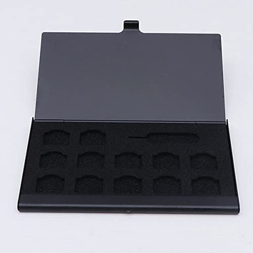 UKCOCO Aluminium Card Holder – 24-Slot Magnetic Tray for Nano SIM & MicroSD Storage, Scratch-Proof Case for Home Workshop, Travel & Tech Organiser