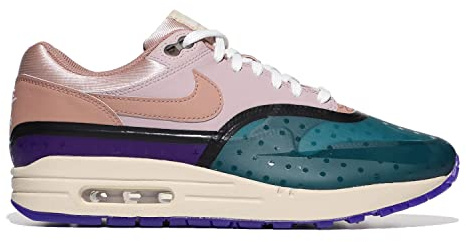 Nike Air Max 1 PRM 512033-400 Herren Laufschuhe Mehrfarbig (Drk Obsdn/Mtllc Slvr/ATMC Orng 400) 46