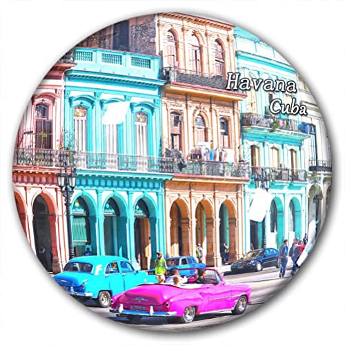 Kuba Havana Kühlschrankmagnet, Kühlschrank-Aufkleber, dekorativer Magnet, Reise-Souvenir, Kristallglas