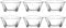 Tradineur - Set de 6 boles de cristal, modelo Truva, cuencos para servir aperitivos, postres, resistentes, aptos para lavavajillas (310 ml, 12 x 5,5 cm)