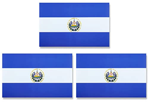 JBCD El Salvador Salvador - Adesivo magnetico con bandiera salvadoregna, per auto, SUV, camion, confezione da 3, 3 x 15 cm