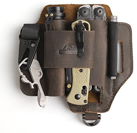 Topstache EDC Multitool-Etui, Gürtel-Organizer für Arbeit und den täglichen Gebrauch, Leatherman-Etui, EDC Taschen-Organizer für Taschenlampe und Multifunktionswerkzeug, Geschenke für Männer für