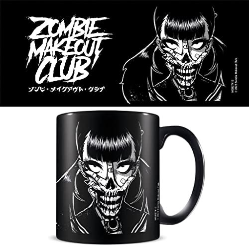 Pyramid International Taza Zombie Makeout Club (diseño de la mirada de la muerte), taza negra de cerámica de 11 onzas - Ofertas oficiales