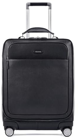 PIQUADRO Modus Trolley cabin slim in pelle porta PC 15.6 a due scomparti