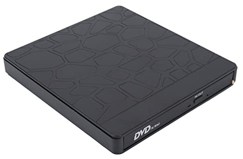 Zunate Externes CD-DVD-Laufwerk, Tragbares Optisches USB-Laufwerk TYP C Eingebauter Karten-CD-DVD-VCD-Brenner für Laptops, Desktops, IOS-Computer, Plug-and-Play