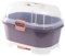 Baby Bottle Holder, Portable Large Capacity Toddler Bottles Storage Box with Lid Cover Anti-Dust Protection and Cutlery Storage Baby Bottle Drying Rack for Baby At Home Kitchen Travel (Purple)