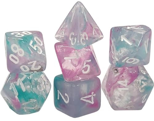 Nebula® Mini-Polyhedral Wisteria/white 7-Die set