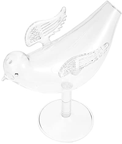 Luxshiny Bird Cocktail Glass Bird Design Wine Cup Glasses Cocktail Cup Elegant Champagne Glasses Novelty Drinking Glass Goblets Bird Martini Glasses Flower Vase for Home Bar Restaurant