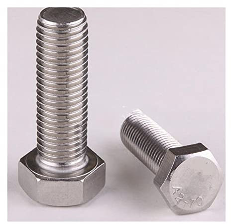 GILIOS 2 Stück M7 M9 Sechskantschrauben Sechskantschrauben 1 mm Steigung Befestigungsmaß 304 Edelstahl 10 mm-45 mm Länge (Color : 1, Size : M7 x 45mm)