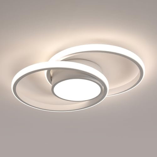 Comely LED Deckenlampe, 42W LED Deckenleuchte Modern Runden Lampe für Schlafzimmer Badezimmer Küche Balkon, Dia 40cm, Natürliches Licht 4500K, Blanco