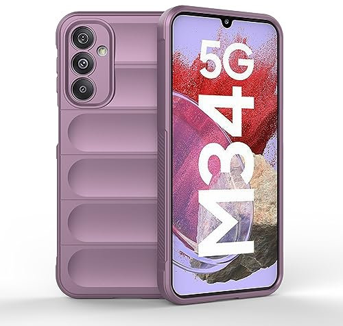 TINGYR Cover per Samsung Galaxy M34 5G, Ultra Sottile di Gomma, Ottima Cover Antiurto TPU Flessibile Luce, Custodia Case per Samsung Galaxy M34 5G Smartphone.(Viola)
