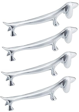 BESTonZON 4pièces Porte- Métal Forme De Chien Support De Couverts Décoratif Pour Cuisine Pour Repas Festifs Maison Lot