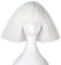 NICHANGHUA Lady Gaga Perücke Schwarze Blonde weiße synthetische Haare Cosplay probiere Halloween Party kostüm issigs + Wig Cap White (Farbe : White)