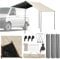 Universal Auto Markise 240x240cm, Vorderwand für Markise Wasserdicht Sonnensegel Auto Camping, Sonnenschutz Sichtschutz Markise, Bildschirm vor Sonne für SUV, Campingwagen, Wohnmobil