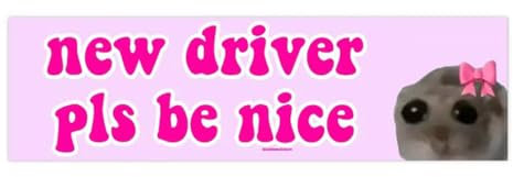 KOOMAL 10PCS New Driver Sticker Sign for Car, Keep Distance Sticker for Car