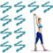DEHUB 10 Stück Yoga Set, Yoga Stretch Gurt mit 8 Schleifen, Waschbarer, Leicht zu Tragender und Hochelastischer Gymnastik-Gur, Ideal Stretching Band für Heißes Yoga