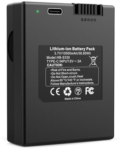 Adicop Rechargeable 10500mAh Battery compatible with eufy S330 S230 E330 S300 Doorbell Battery Replacement Easy Install&Remove Rechargeable Battery compatible with Video Doorbell S330(1 Pack)