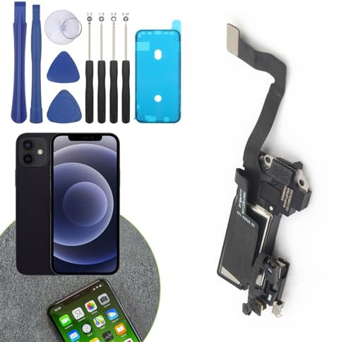 YHXMARSCAN Earpiece Speaker Replacement for iPhone 12 Ear Speaker Flex Cable Replacement for iPhone 12 Pro with Tool