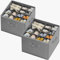 Corkovia 2-er Set Verstellbare Schuhorganizer für Schrank, Shoe Organizer aus Stoff mit Klarer Abdeckung, Schuhaufbewahrung Platzsparend mit 3 Griffen, Faltbare Schuhbox Passend für 8-16 Paare, Grau