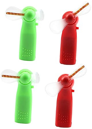 HONMEET 4pezzi Ventilatore Da Tavolo Mini Portatile Luce Led Colorata Ventilatore Da Scrivania Silenzioso Per Realizzato in Abs e Pvc