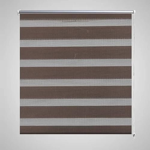 ShGaxin Doppelrollo Seitenzug Duo 80 x 150 cm Coffee, Rollo Ohne Bohren, Klemmrollos Für Fenster Ohne Bohren, Thermorollo Ohne Bohren, Verdunkelungsrollo, Fenster Sichtschutz