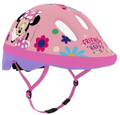 Seven Polska Klein-Kind Fahrradhelm Minnie Montre Bébé – Fille, Rose, XS: 44-48cm