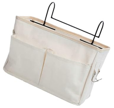LALADEFIEE Wall-mounted Storage Bag Practical Home Organizer Hanging Bag for Bedroom Kitchen Living Room White Sturdy Iron Art