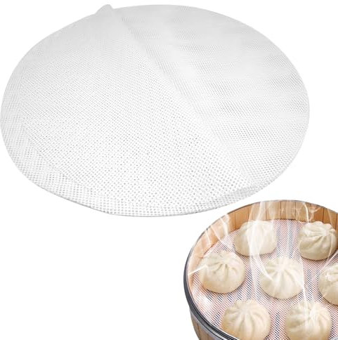 12 Stück Silikon Dämpfer Matte Antihaft, 30cm Runde Silikon Dampfmatte, Antihaft Dampfer Mesh Pad, Wiederverwendbare Dumplings Matte Dampfmatten, zum Dämpfen von Brötchen