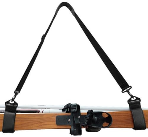 Snowboard-Trageriemen, 130 cm, verstellbare Ski-Gurte, Nylonband, Outdoor-Sport, Snowboard, fester Gurt, stilvolles Design, Befestigungswerkzeug für verschiedene Höhen und Körpertypen, Schwarz , Refer