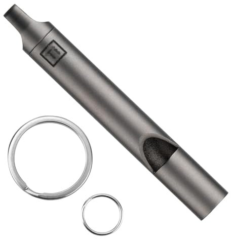 Gosknor Notfallpfeife, Sicherheitspfeife Titan mit 2 Schlüsselanhängerringen Überlebenspfeife für Outdoor Camping Wandern Bootfahren Hundetrainingspfeife Laute Pfeife Schützen Sie Ihre Sicherheit