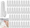 Ganchos para Cortinas, 40 Piezas Ganchos para Cortinas de Acero Inoxidable, Ganchos de Sujeción, Ganchos de Metal para Cortinas con 4 Dientes, para Cortinas y Anillas para Cortinas