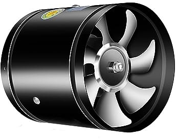 Inline Booster Duct Fan, Ultra Low Power and Low Noise Ventilation Exhaust Fan for Basements, Bathrooms, Kitchens, Workshops (8 Inch 150x200mm / 5.9x7.9in)