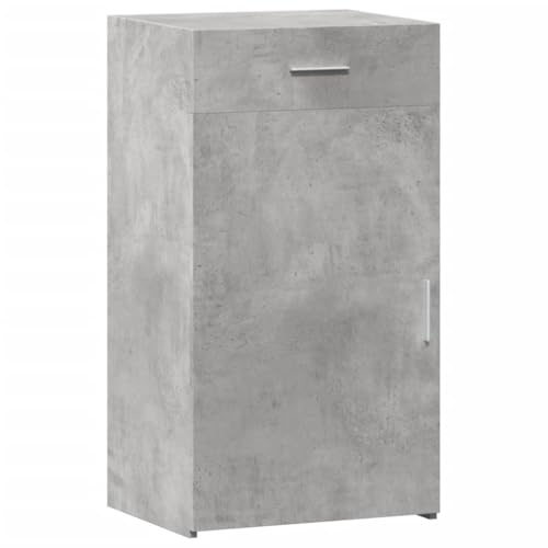 Modernes Sideboard aus grauem Zement, 50 x 42,5 x 93 cm, Mehrzweck-Aufbewahrungsschrank für Küche, Bad, Waschküche, Wohnzimmer und Flur, schlankes Design, langlebige Sperrholzmöbel