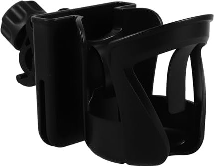 LIOOBO Universal Microphone Stand Cup Holder Phone Mount, Black Water Bottle Cage for Music Stands, Compatible Guitar, Violin and Guzheng, Portable Drink Holder for Stage and Studio Random Style