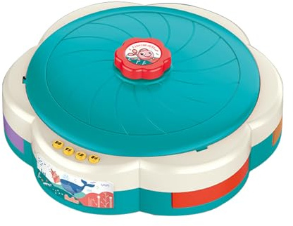 Rotating Fishing Toy, Battery Operated Game, Kids Educational Board Activity, Interactive Musical Fine Motor Skill Builder for 4-6 Year Old Girls, Boys, Small Kid, Preschool Fun 12.2x13x8.66 Inches