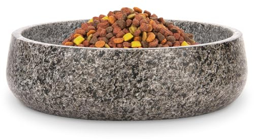Granite Dog Bowls Pet Water Bowl for Medium and Large Dogs | Natural Heavy Duty, Non-Tipping Weighted, Non-Slip, Puppy Pet Bowls Cat Food Bowl Stone Dish