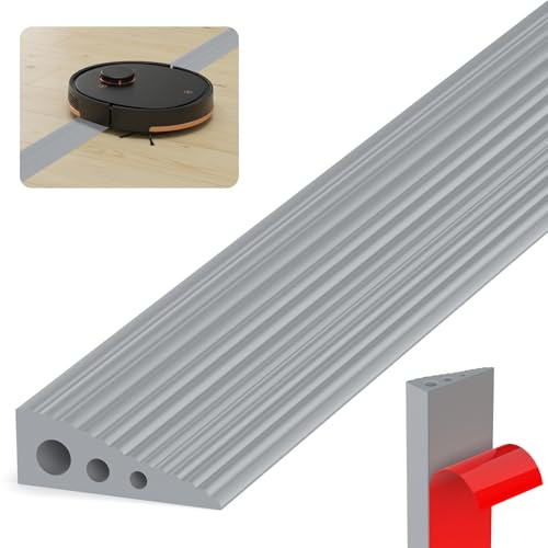 Threshold Ramps for Doorways, 2cm Height Door Bars Threshold Strip, Grey | Wheelchair Ramp, Self Adhesive Door Ramp, Versatile Rubber Ramps for Wheelchairs Robot Vacuum Mobility Scooters