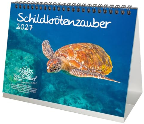 Schildkrötenzauber DIN A5 Tischkalender für 2027 Schildkröten - Seelenzauber